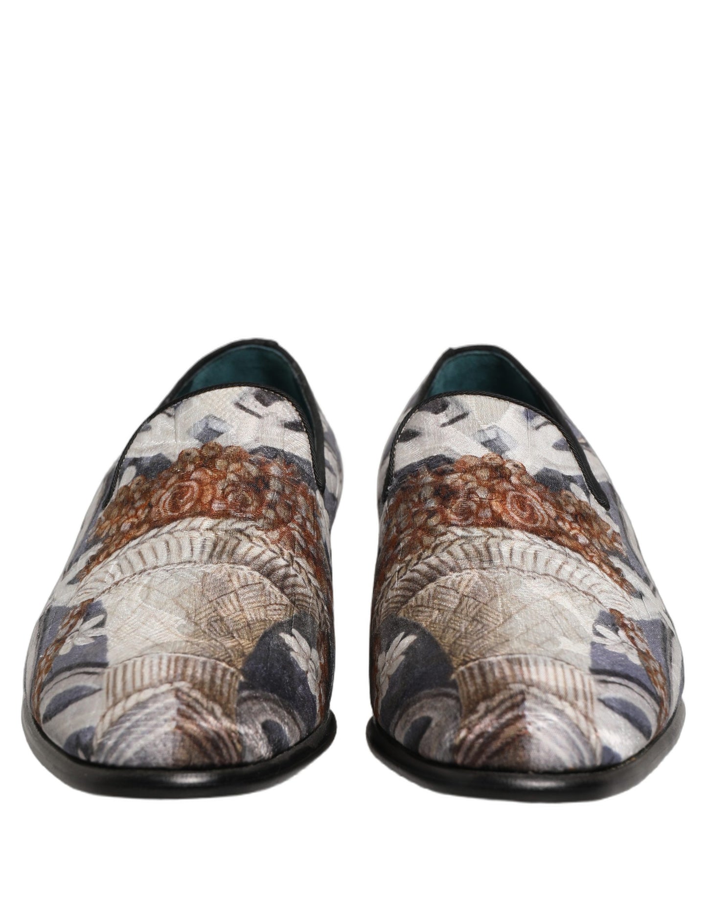 Dolce & Gabbana Multicolor Floral Tapestry Embroidery Loafer Shoes