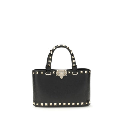 Valentino Garavani Black Calf Leather Bos Taurus Handbag