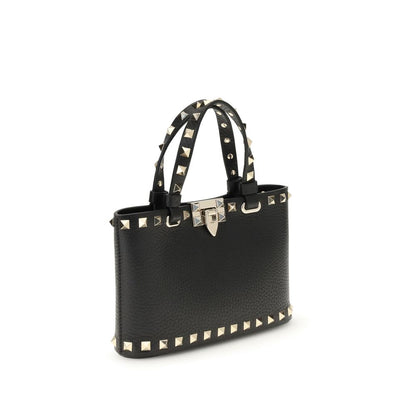 Valentino Garavani Black Calf Leather Bos Taurus Handbag