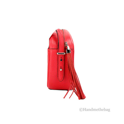 Kate Spade New York Women'S Kourtney Pebbled Leather Zip Around Camera Crossbody Bag (Stoplight)