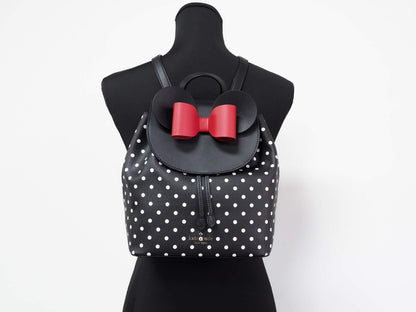 Kate Spade Disney Minnie Mouse Medium Leather Backpack Bookbag Bag