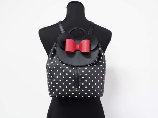 Kate Spade Disney Minnie Mouse Medium Leather Backpack Bookbag Bag