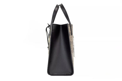 Marc Jacobs Mini Grind Signet Printed Leather Crossbody Tote Handbag Purse