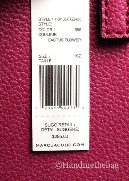 Marc Jacobs Mini Grind Cactus Flower Pebbled Leather Crossbody Tote Bag