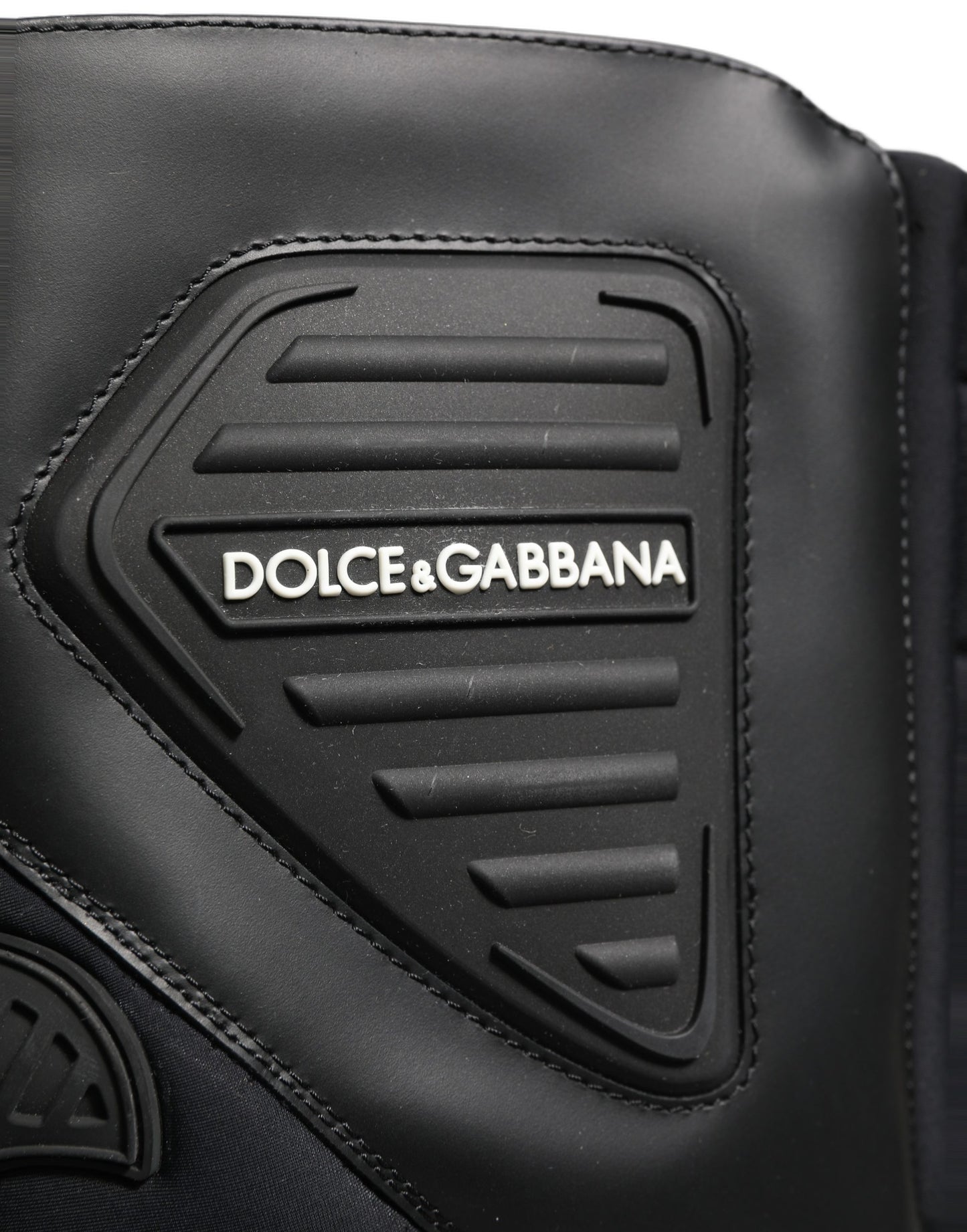 Dolce & Gabbana Black Leather Biker Mid Calf Men Boots Shoes