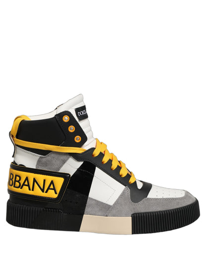 Dolce & Gabbana Multicolor Leather High Top Sneakers Shoes