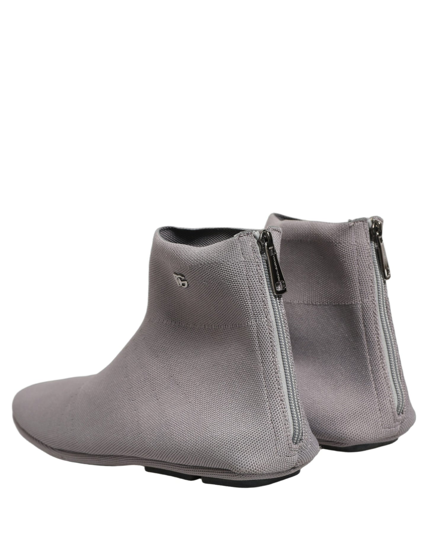 Dolce & Gabbana Gray Stretch Mesh Men Ankle Boots Shoes
