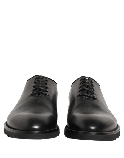 Dolce & Gabbana Black Leather Men Oxford Dress Formal Shoes