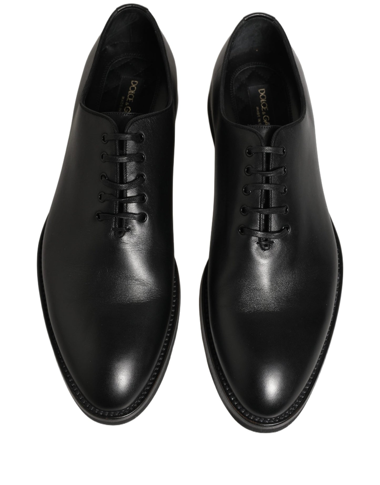 Dolce & Gabbana Black Leather Men Oxford Dress Formal Shoes