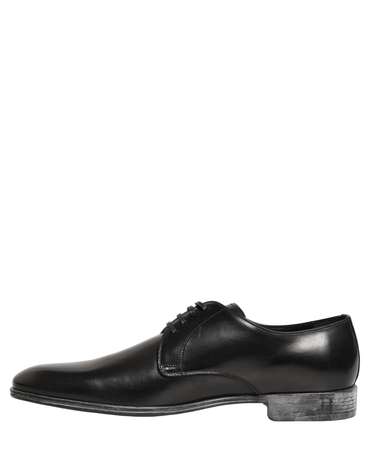 Dolce & Gabbana Dress Black Leather Lace Up Derby Men Shoes
