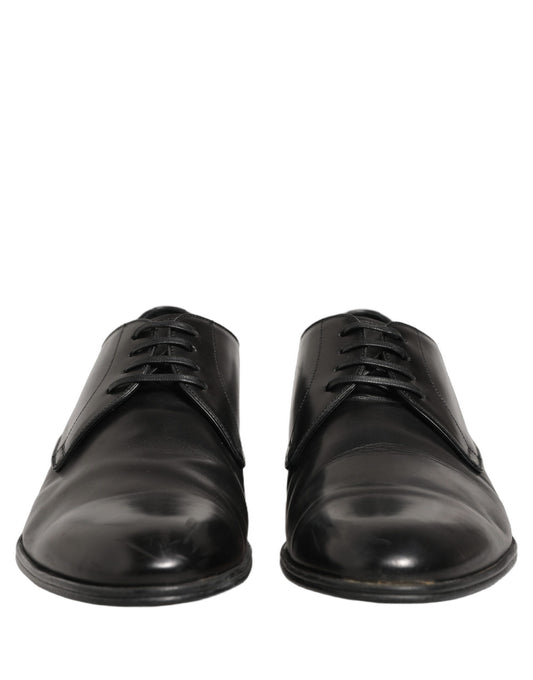Dolce & Gabbana Dress Black Leather Lace Up Derby Shoes