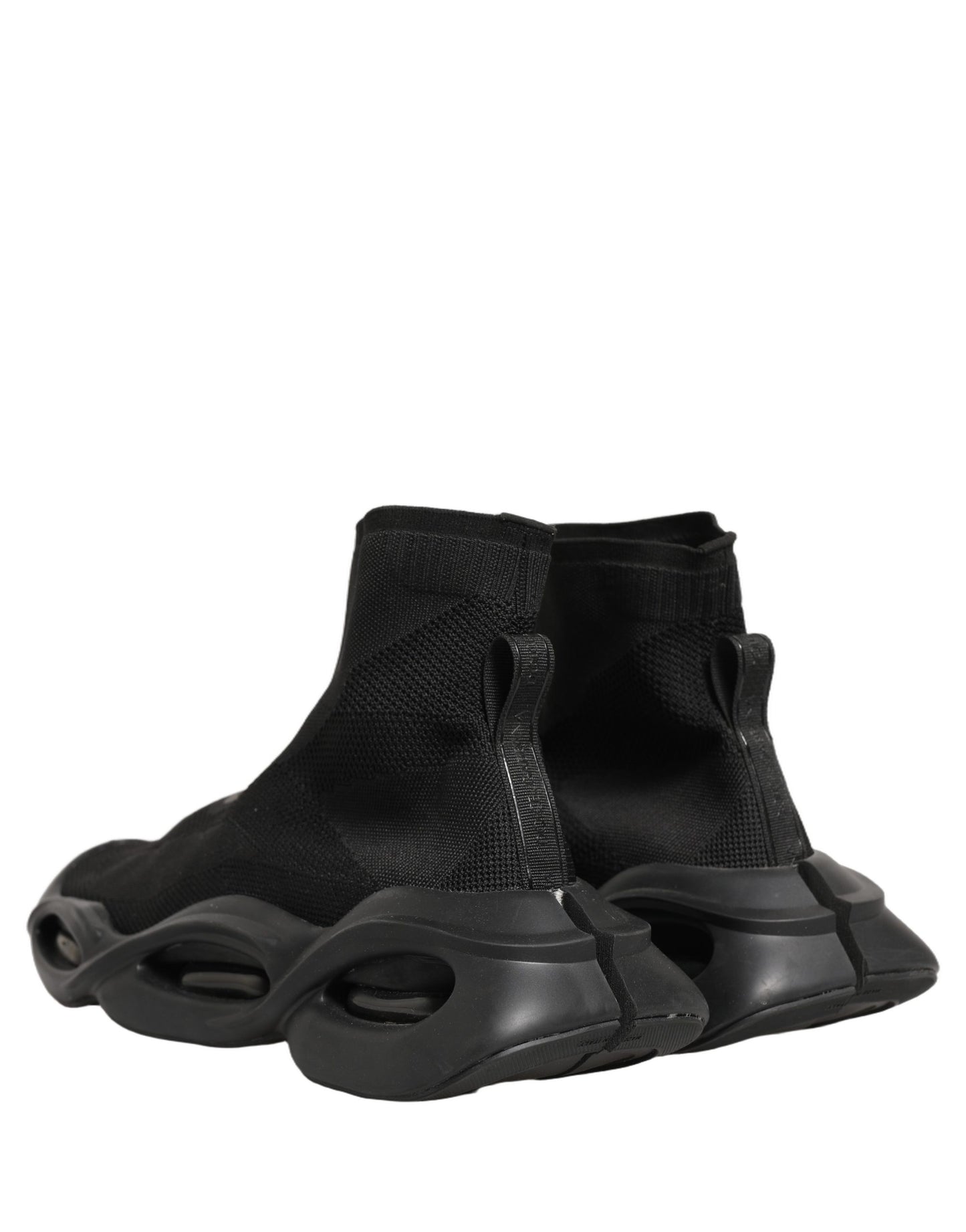 Dolce & Gabbana Black Slip On Wave Socks Men Sneakers Shoes