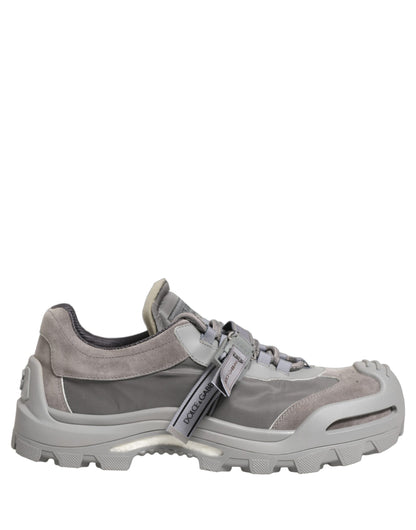 Dolce & Gabbana Gray Airmaster Panelled Low Top Men Sneakers Shoes