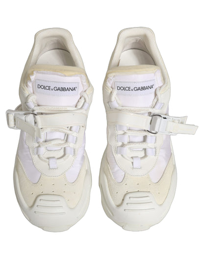 Dolce & Gabbana White Airmaster Panelled Low Top Men Sneakers Shoes