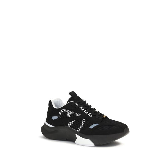 Valentino Garavani Black Fabric Athletic Sneakers