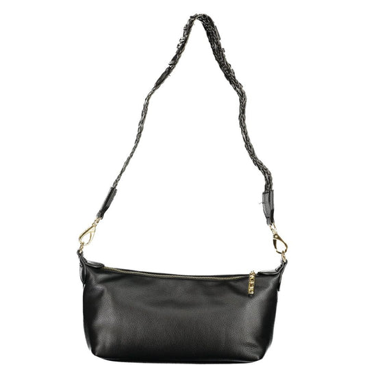 Mario Valentino Nero Polyurethane Women's Bag with Adjustable Shoulder Strap