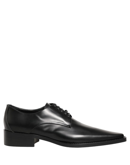 Dolce & Gabbana Black Leather Lace Up Derby Dress Shoes