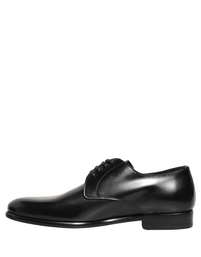 Dolce & Gabbana Black Leather Lace Up Derby Dress Shoes