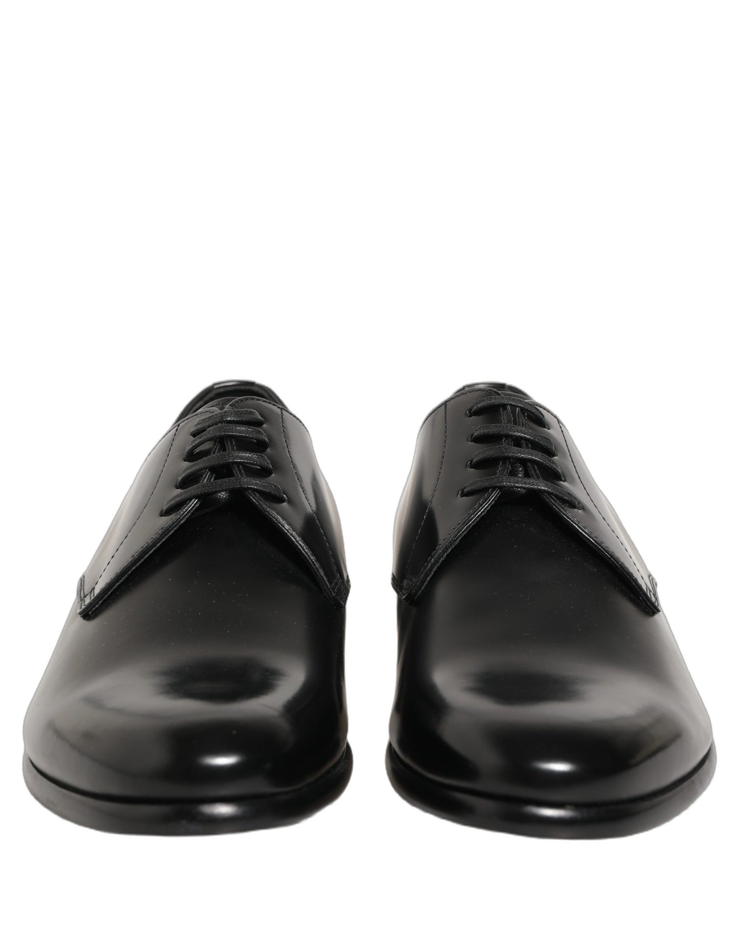 Dolce & Gabbana Black Leather Lace Up Derby Dress Shoes