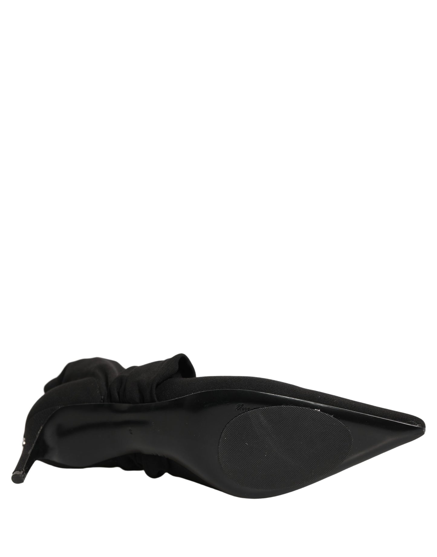 Dolce & Gabbana Black Stretch Socks Heels Ankle Boots Shoes