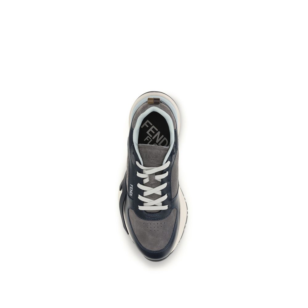 Fendi Multicolor Calf Leather Bos Taurus Athletic Sneakers