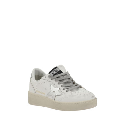 Golden Goose Silver Calf Leather Bos Taurus Low Top Sneakers
