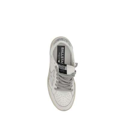 Golden Goose Silver Calf Leather Bos Taurus Low Top Sneakers