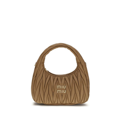 Miu Miu Beige Calf Leather Bos Taurus Handbag
