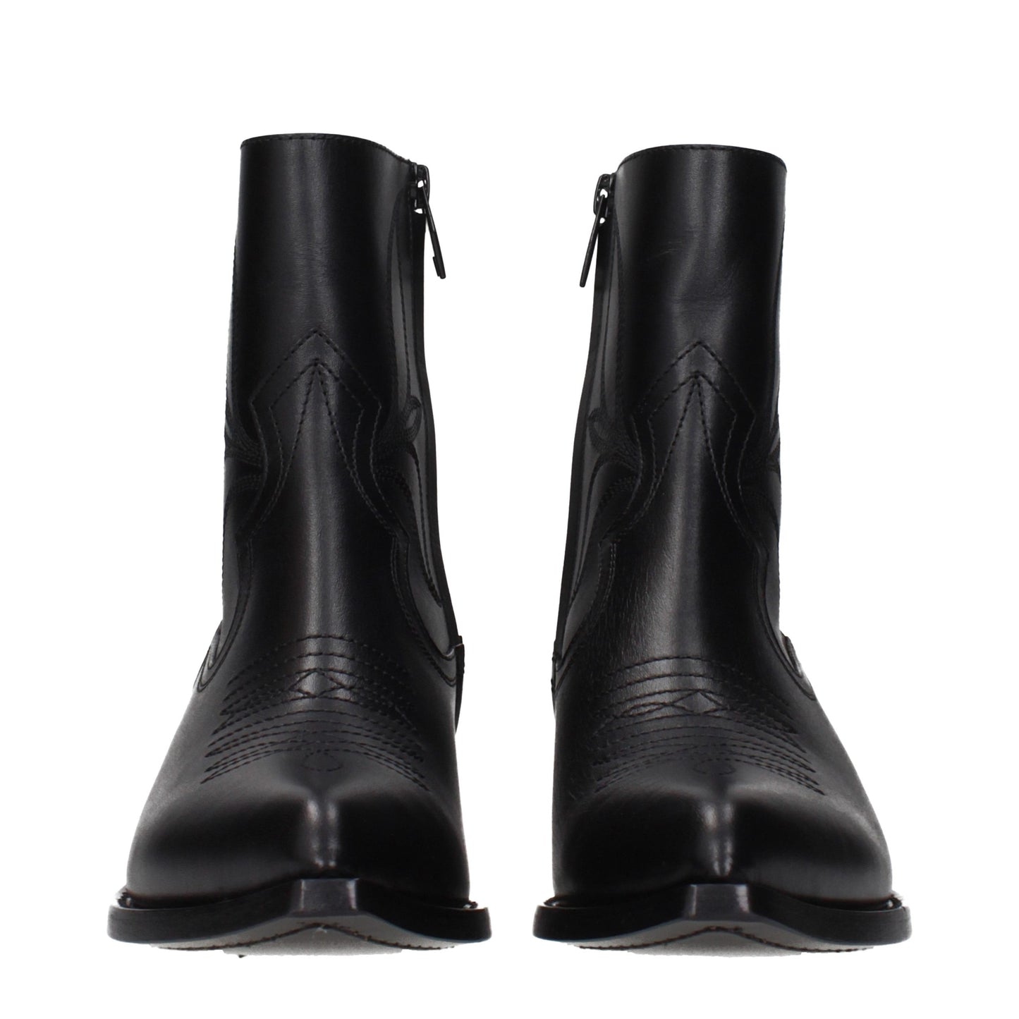 Celine Black Leather Ankle Boots