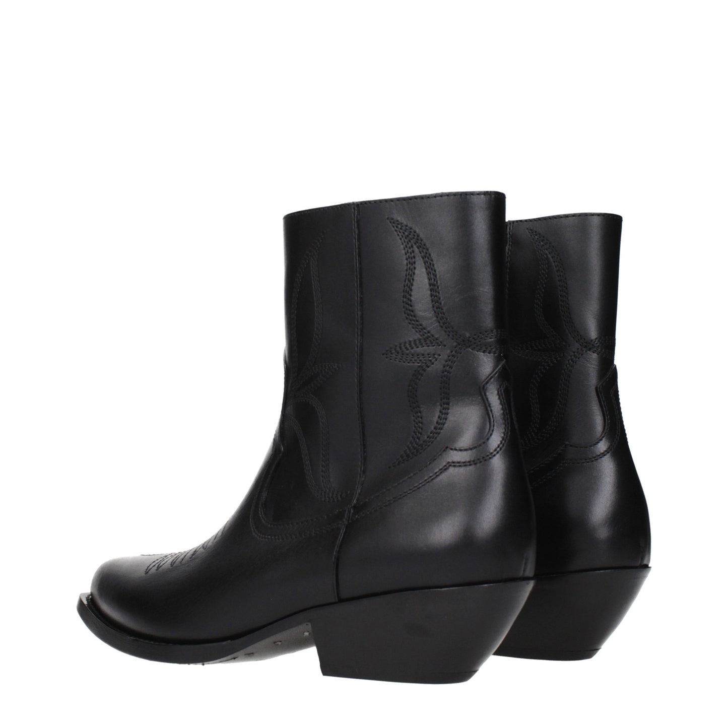 Celine Black Leather Ankle Boots