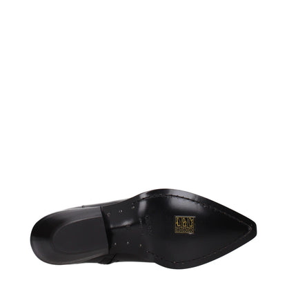 Celine Black Leather Ankle Boots