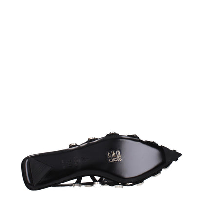 The Attico Black Leather Ballet Flats