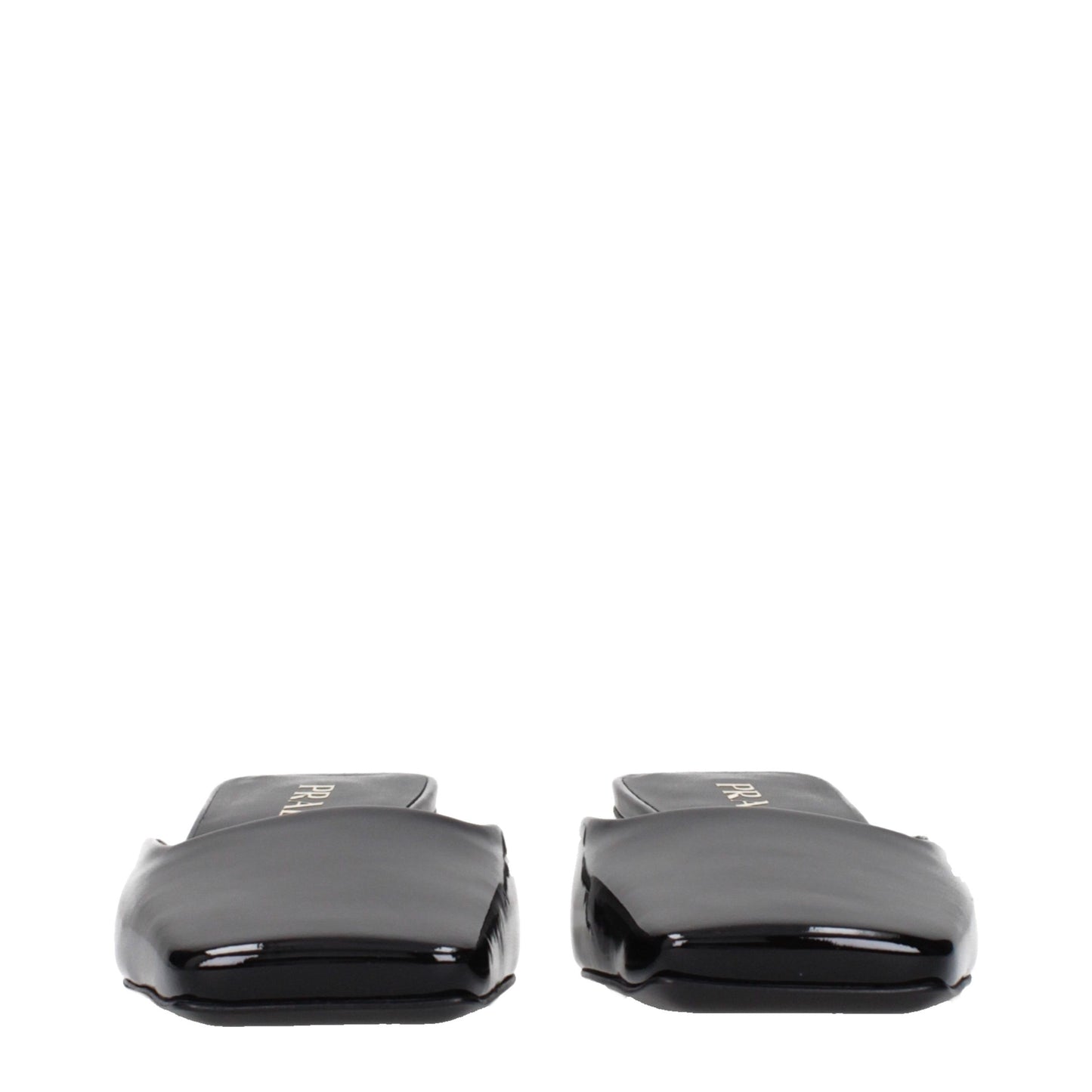 Prada Black Leather Flat Sandals