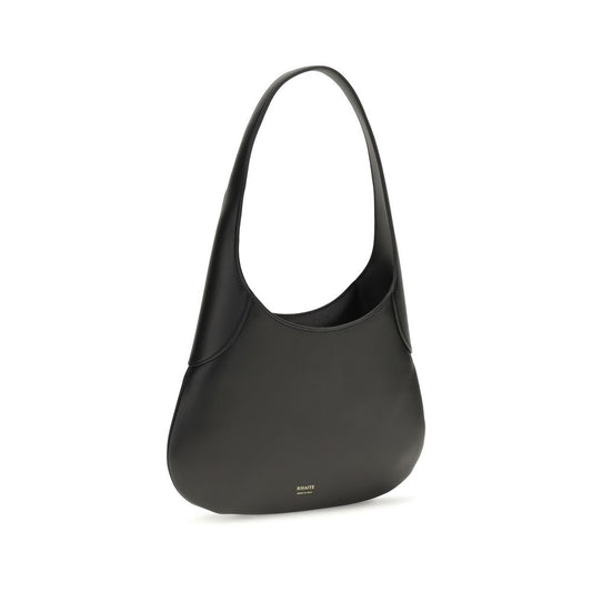 Khaite Black Calf Leather Bos Taurus Shoulder Bag
