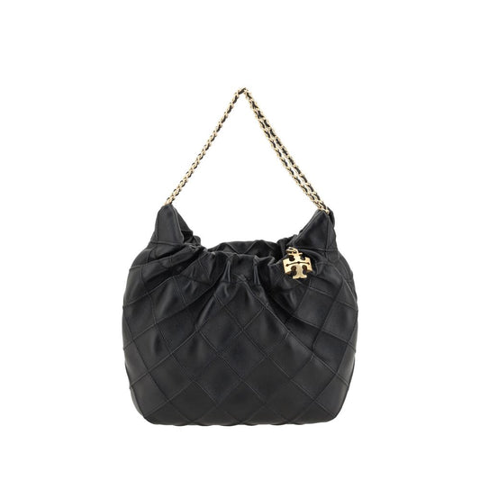 Tory Burch Black Lamb Ovis Aries Shoulder Bag