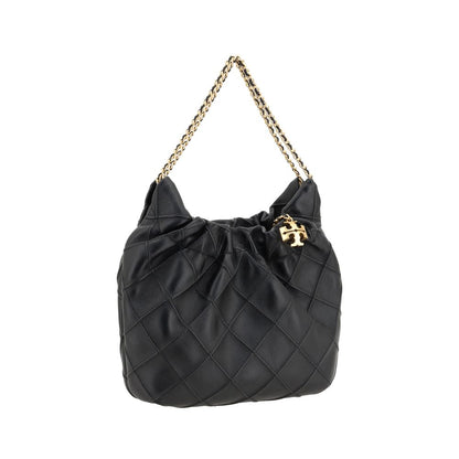 Tory Burch Black Lamb Ovis Aries Shoulder Bag