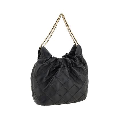 Tory Burch Black Lamb Ovis Aries Shoulder Bag