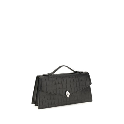 Alexander McQueen Black Calf Leather Bos Taurus Handbag