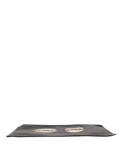 Dolce & Gabbana Black #DGFamily Embellished Leather Clutch Borse Bag