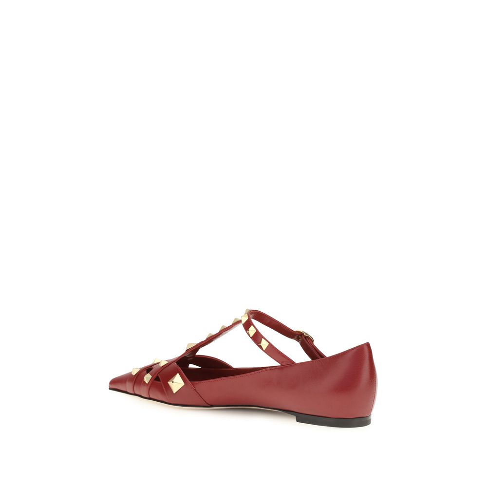 Valentino Garavani Red Goatskin Ballet Flats
