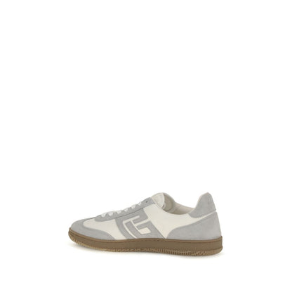 Balmain White Calf Leather Bos Taurus Athletic Sneakers