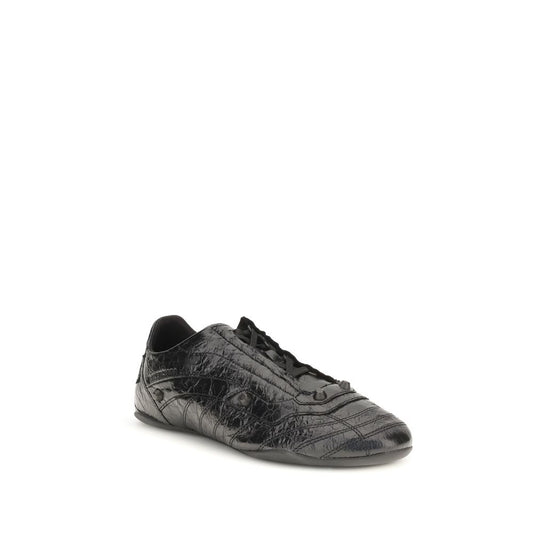 Balenciaga Black Calf Leather Bos Taurus Athletic Sneakers