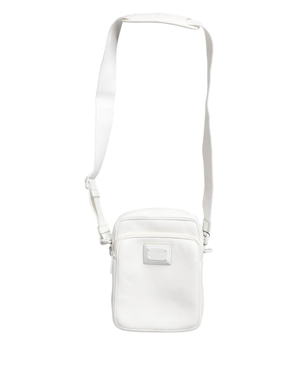 Dolce & Gabbana White Logo Plaque Crossbody Shoulder Borse Men Bag