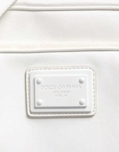 Dolce & Gabbana White Logo Plaque Crossbody Shoulder Borse Men Bag