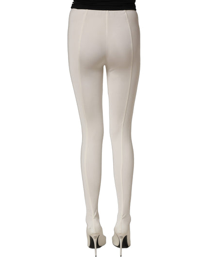 Dolce & Gabbana White High Heels Pumps Jersey Tights Shoes