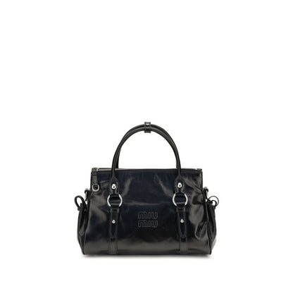 Miu Miu Black Calf Leather Bos Taurus Handbag