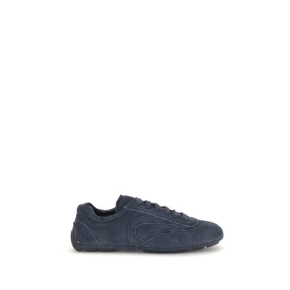 Prada Blue Calf Leather Bos Taurus Athletic Sneakers