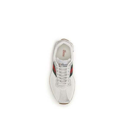 Gucci White Polyester Athletic Sneakers