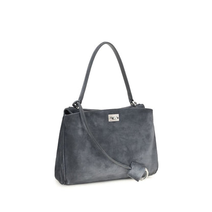 Balenciaga Gray Calf Leather Bos Taurus Handbag