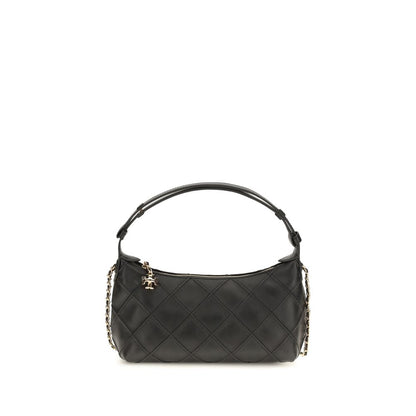 Tory Burch Black Lamb Ovis Aries Clutch Bag